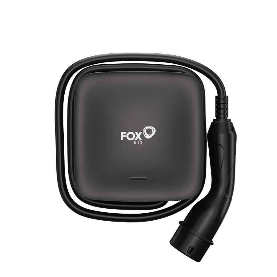 FOXESS EV Charger L Series Black 11kW Plug 5m Cables 3Phase w/Bluetooth+Wifi